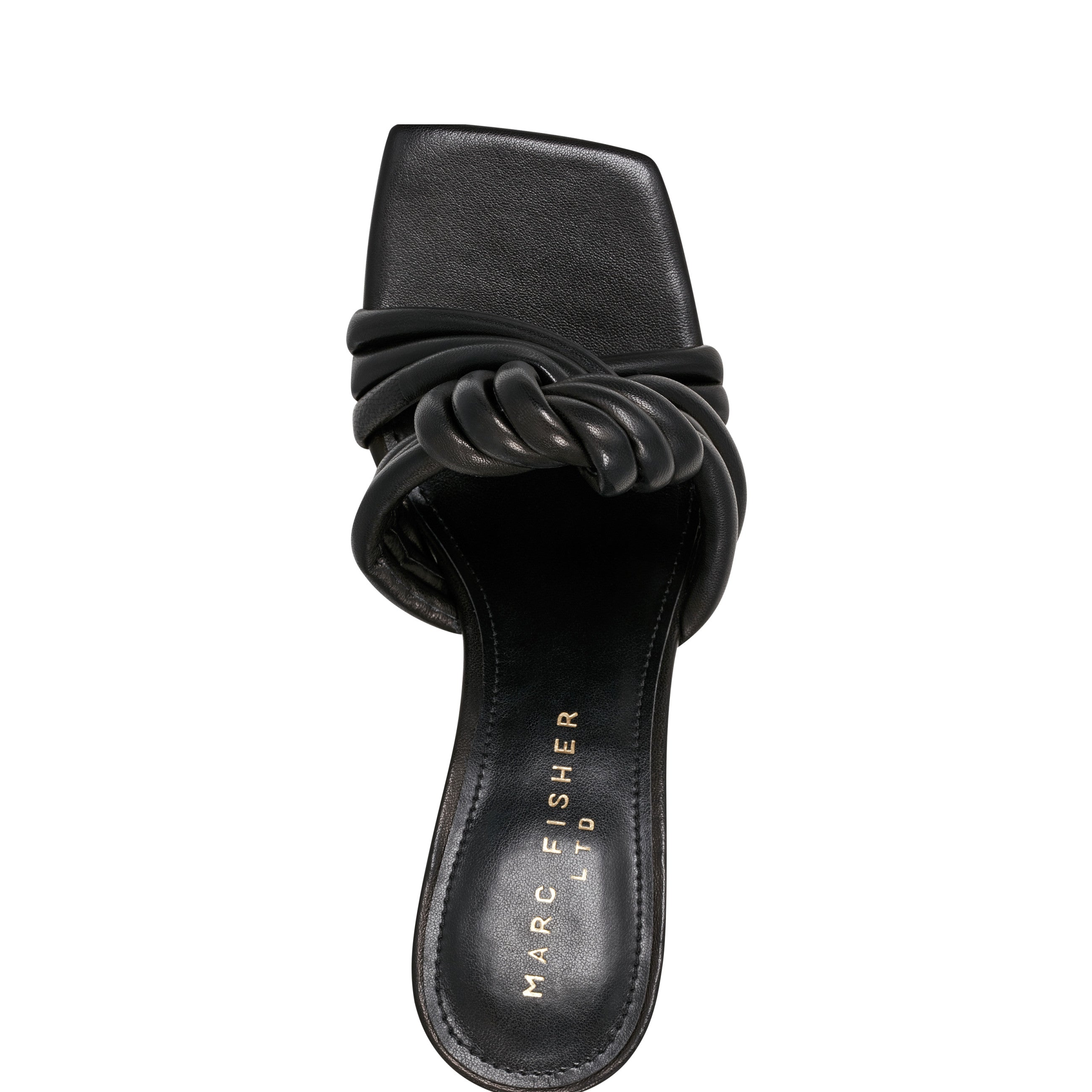 Marc Fisher Dru Knotted Slide Sandal | Black