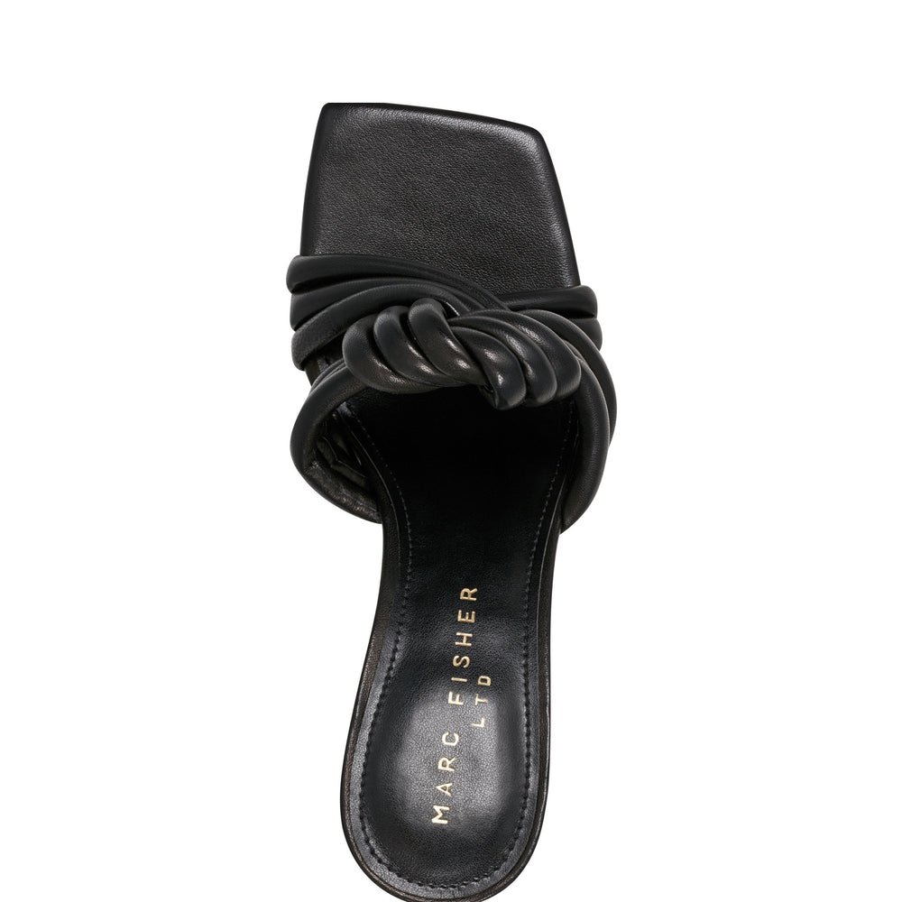 Marc Fisher Dru Knotted Slide Sandal | Black