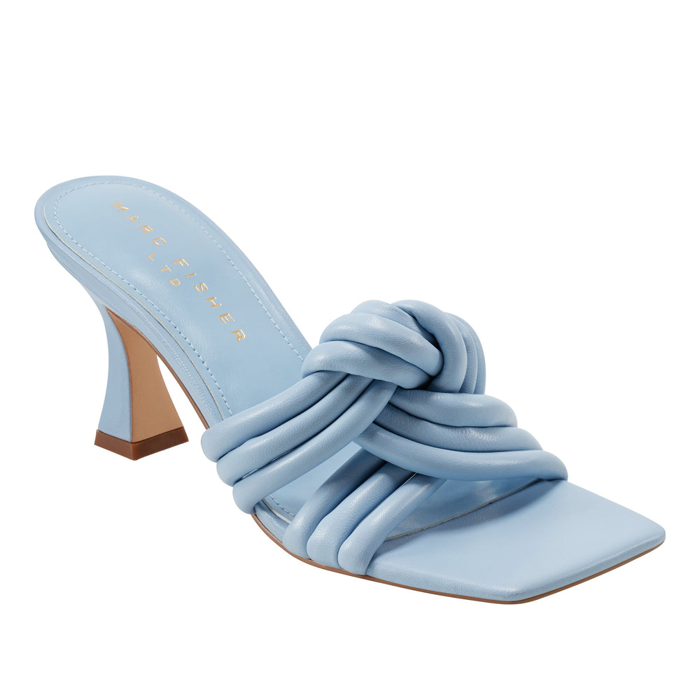 Marc Fisher Dru Knotted Slide Sandal | Light Blue
