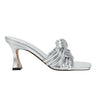Marc Fisher Dru Knotted Slide Sandal | Silver
