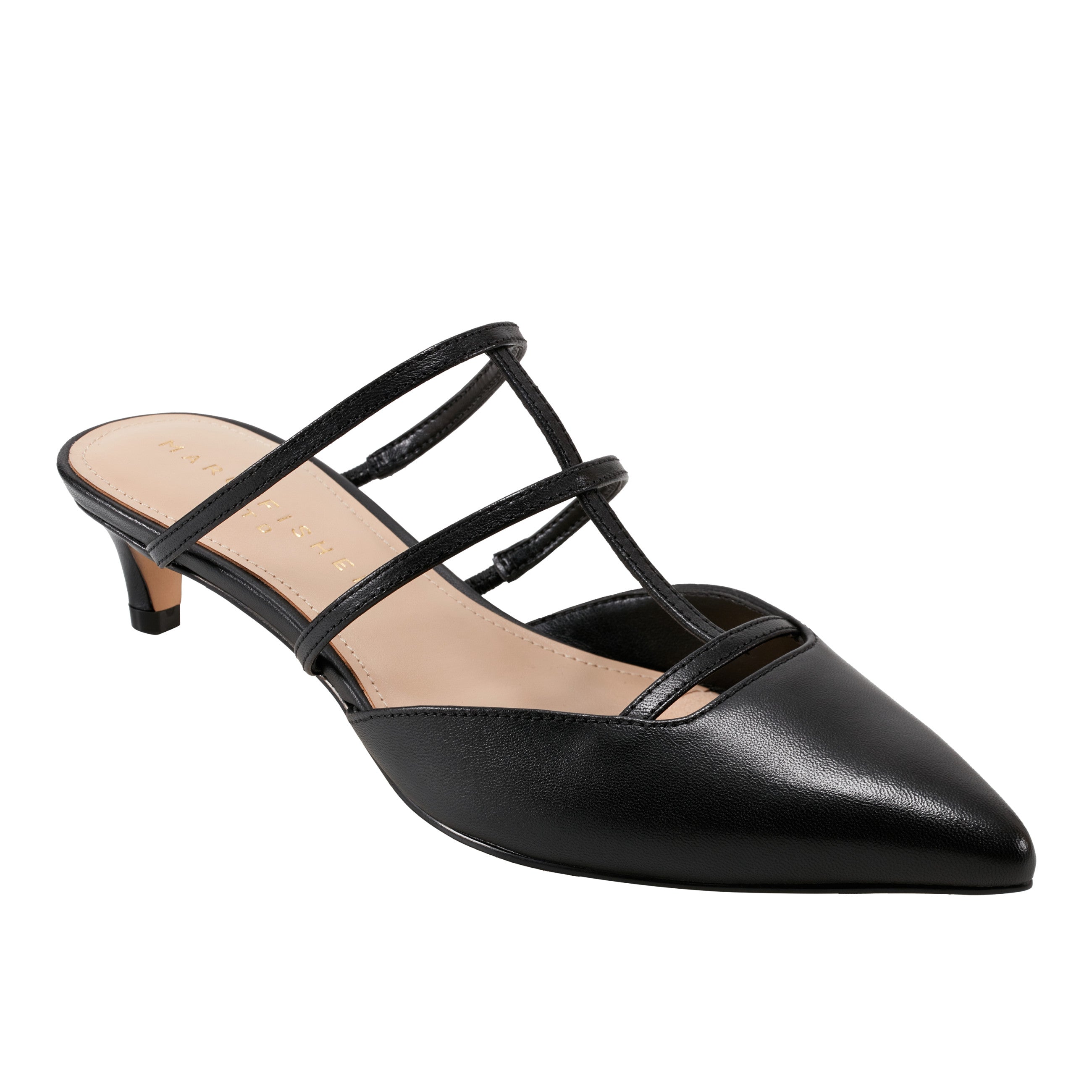 Marc Fisher Kodie Caged Strappy Pump | Black Leather