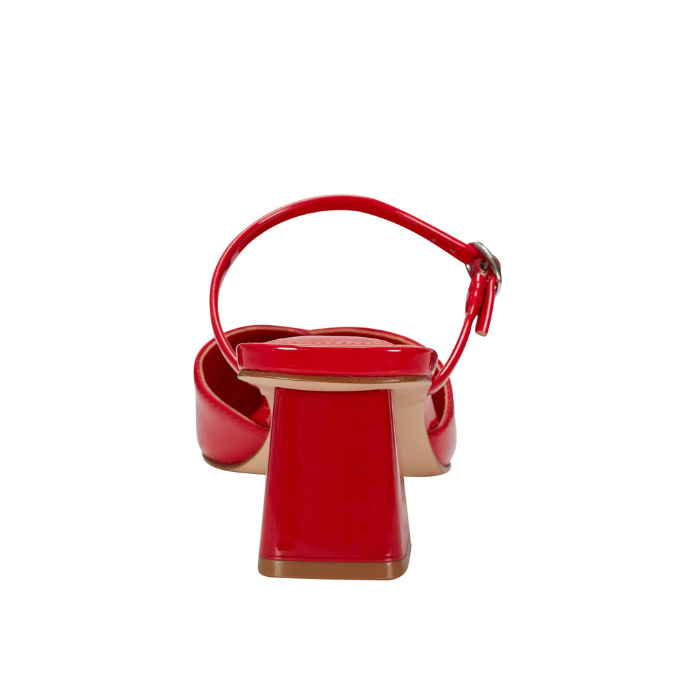 Marc Fisher Lakey Heeled Mule | Red Patent