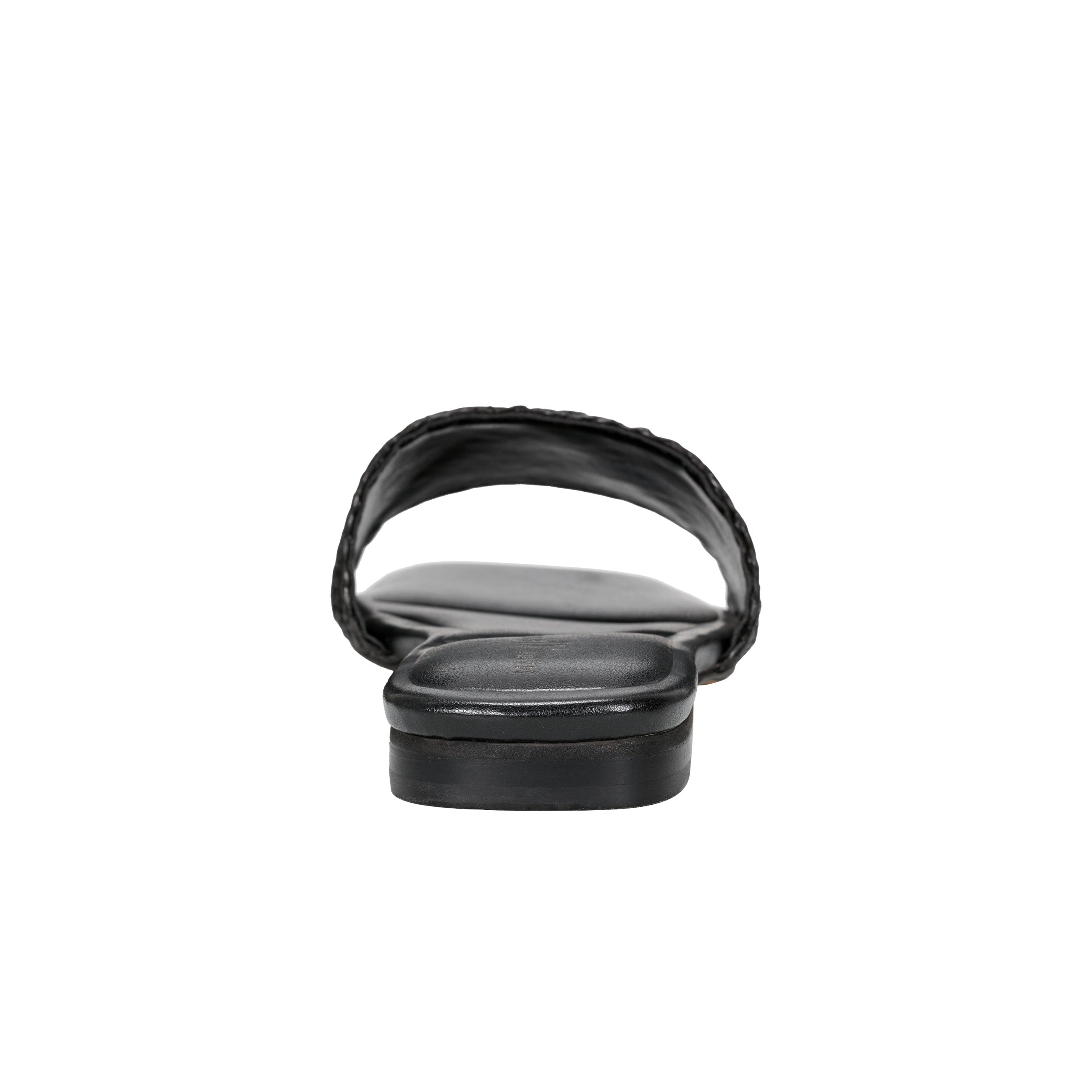 Marc Fisher Murphy Flat Sandal | Black Raffia