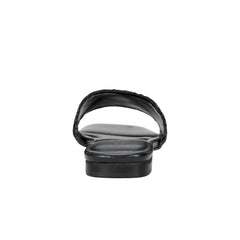 Marc Fisher Murphy Flat Sandal | Black Raffia