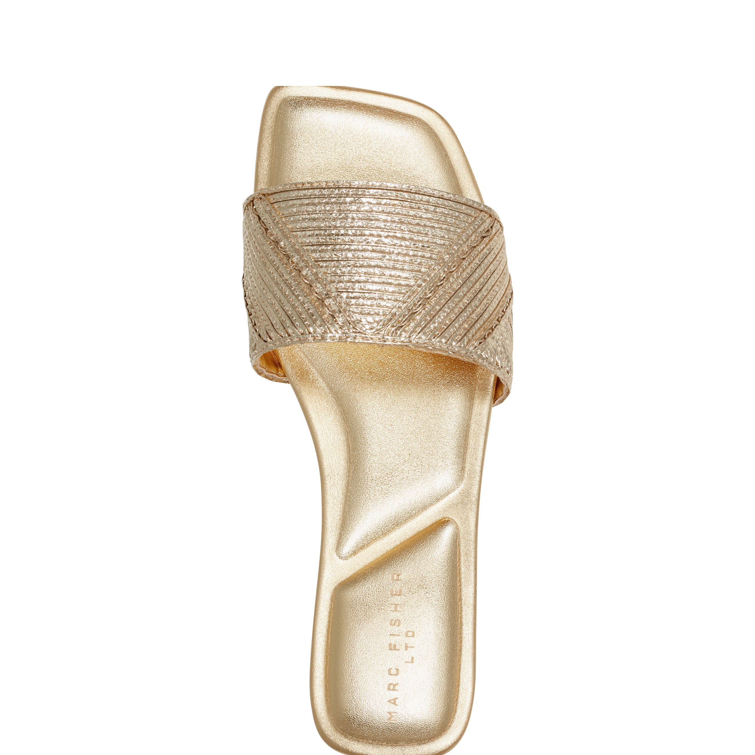 Marc Fisher Murphy Flat Sandal | Gold
