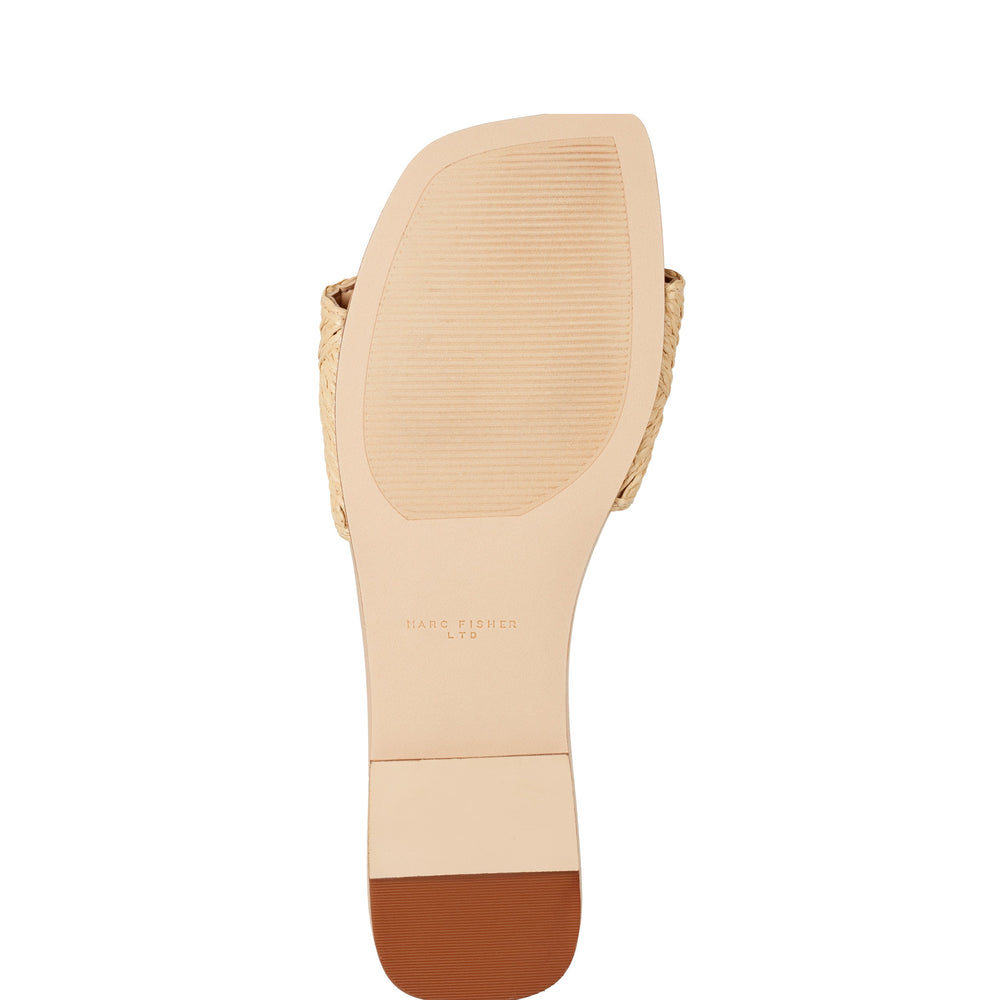 Marc Fisher Murphy Flat Sandal | Natural Raffia