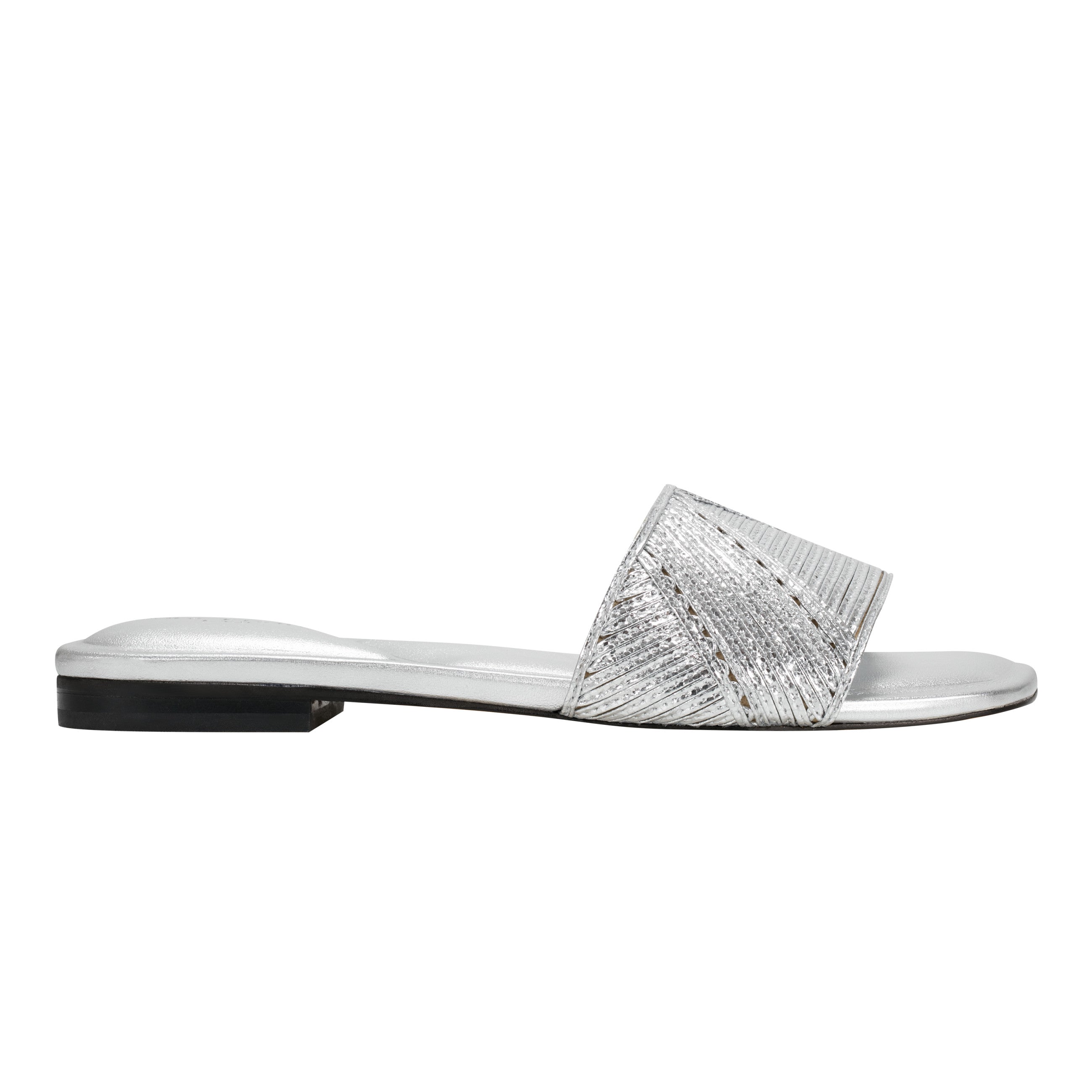 Marc Fisher Murphy Flat Sandal | Silver