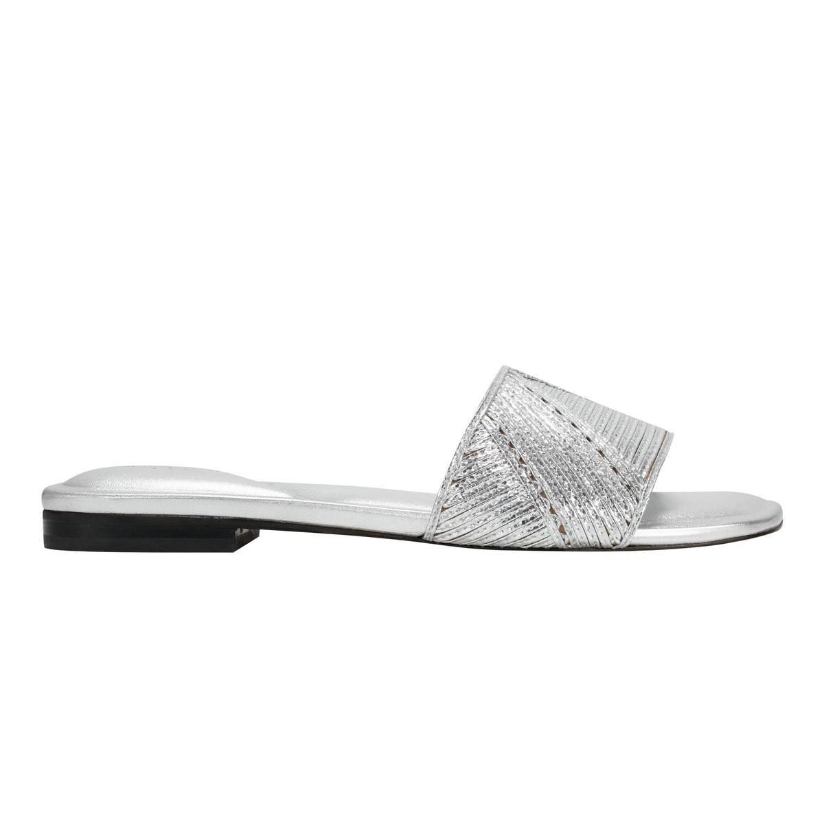 Marc Fisher Murphy Flat Sandal | Silver