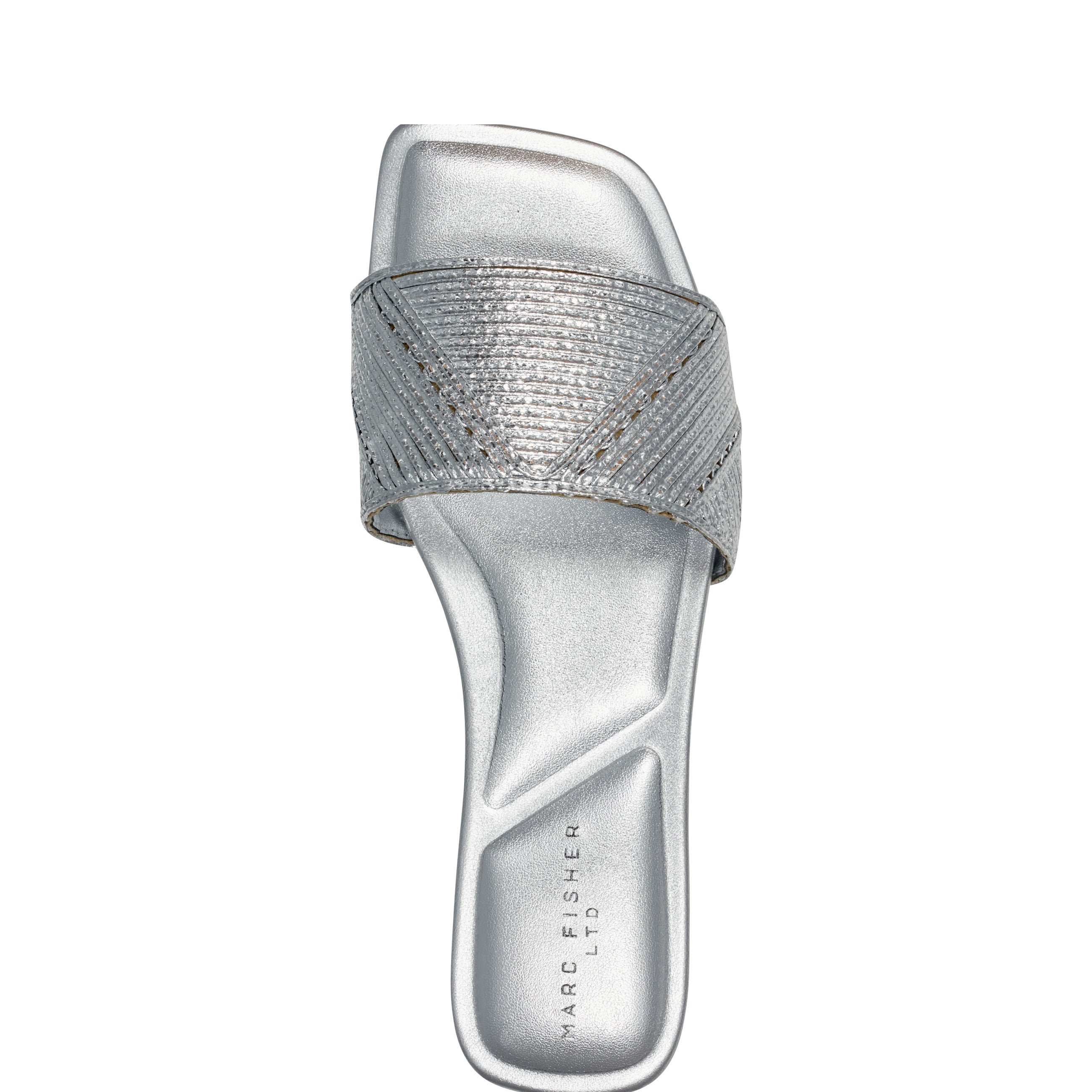 Marc Fisher Murphy Flat Sandal | Silver