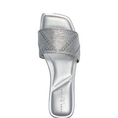 Marc Fisher Murphy Flat Sandal | Silver