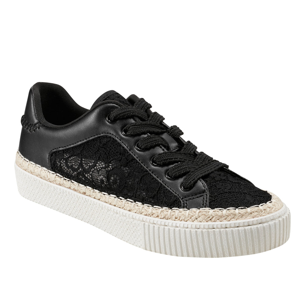 Marc Fisher Spryng Platform Laceup Sneaker | Black/Lace
