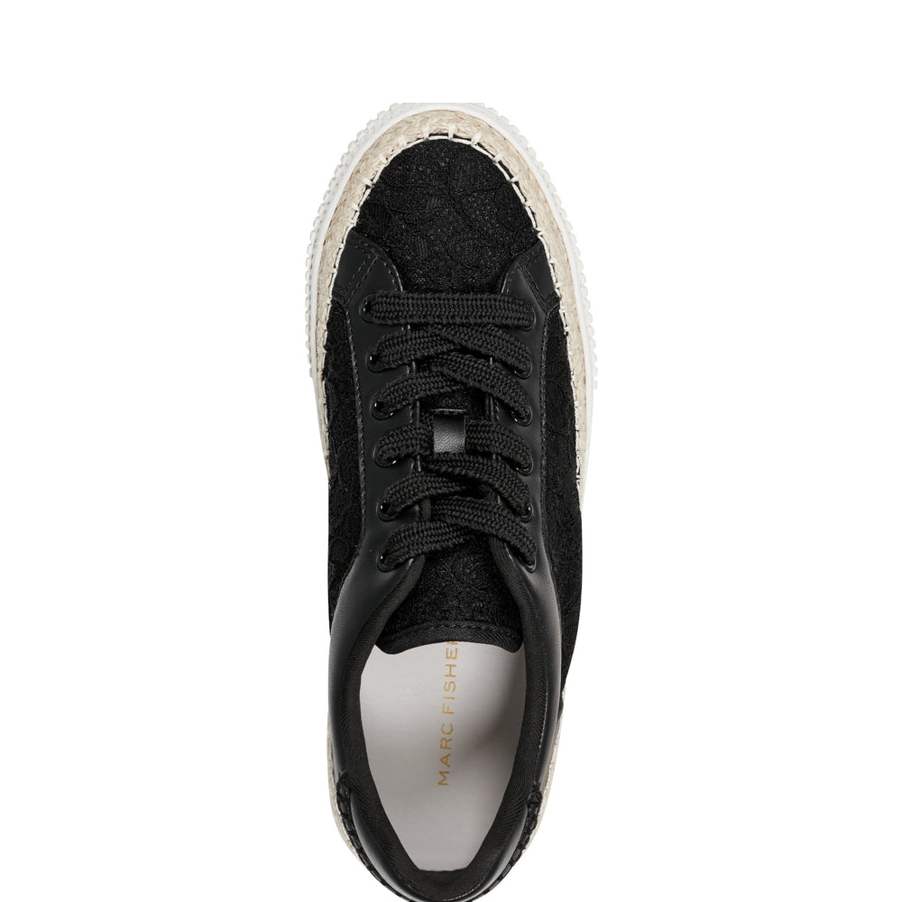 Marc Fisher Spryng Platform Laceup Sneaker | Black/Lace