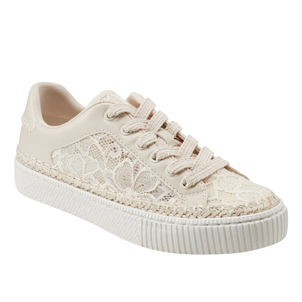 Marc Fisher Spryng Platform Laceup Sneaker | Natrual/Lace