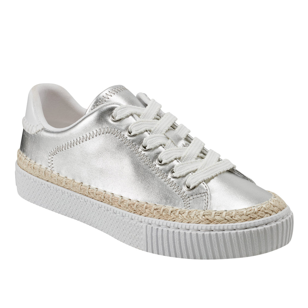 Marc Fisher Spryng Platform Laceup Sneaker | Silver