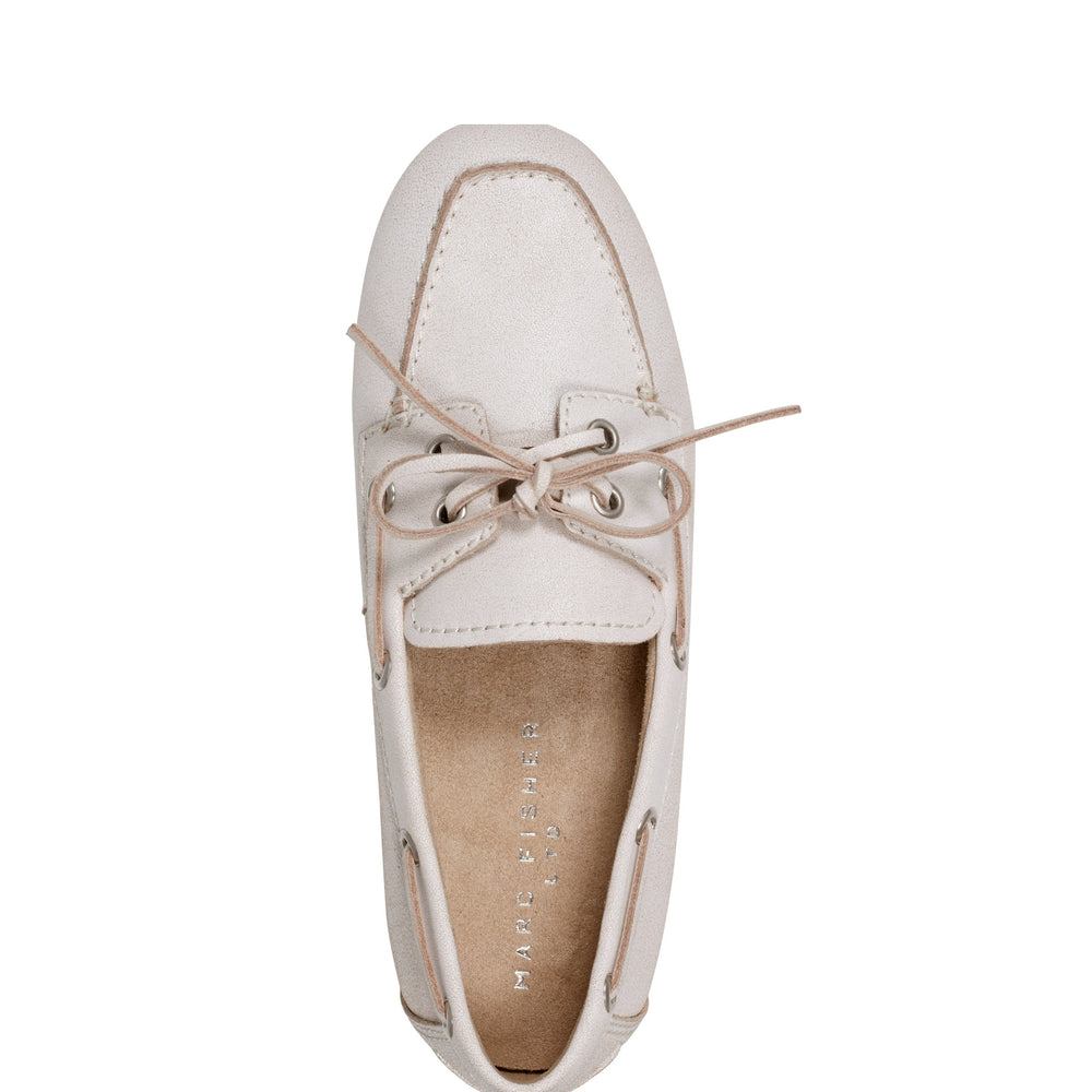 Marc Fisher Uleena Boat Shoe In Light Natural Leather V Uleena Lna04 | Light Natural Leather