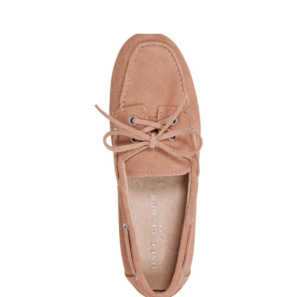 Marc Fisher Uleena Boat Shoe In Natural Suede V Uleena Mna01 | Natural Suede