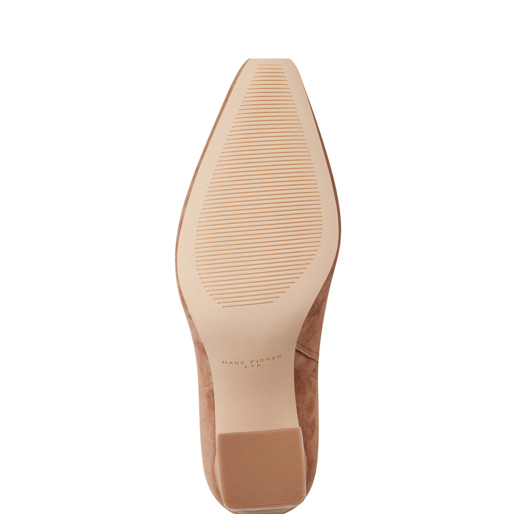 Marc Fisher Yanara Heeled Bootie | Natural Suede