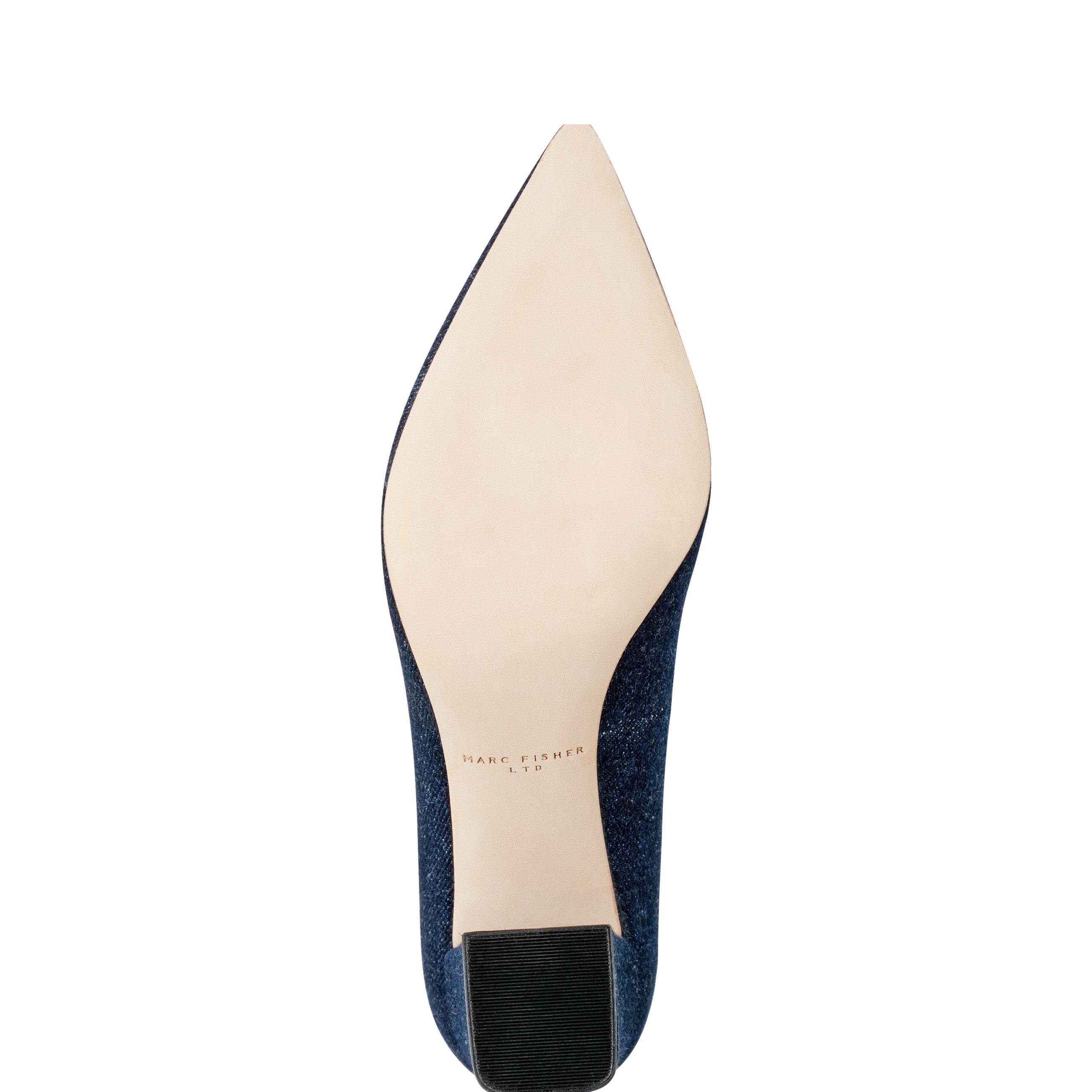Marc Fisher Zala Block Heel Pointy Toe Pump | Dark Denim