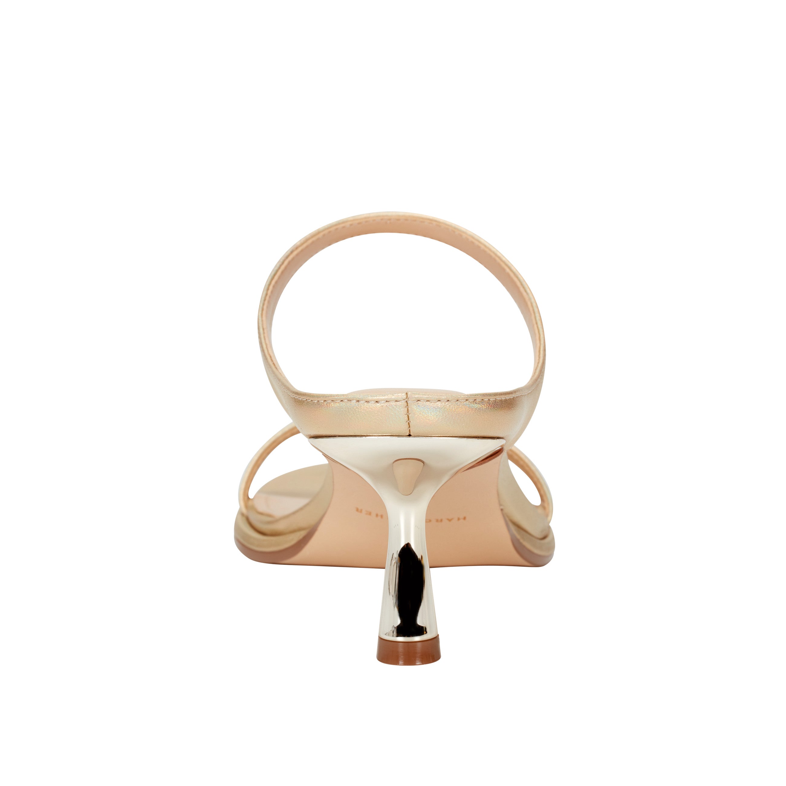 Marc Fisher Alonde Heeled Slide Sandal | Platino Leather