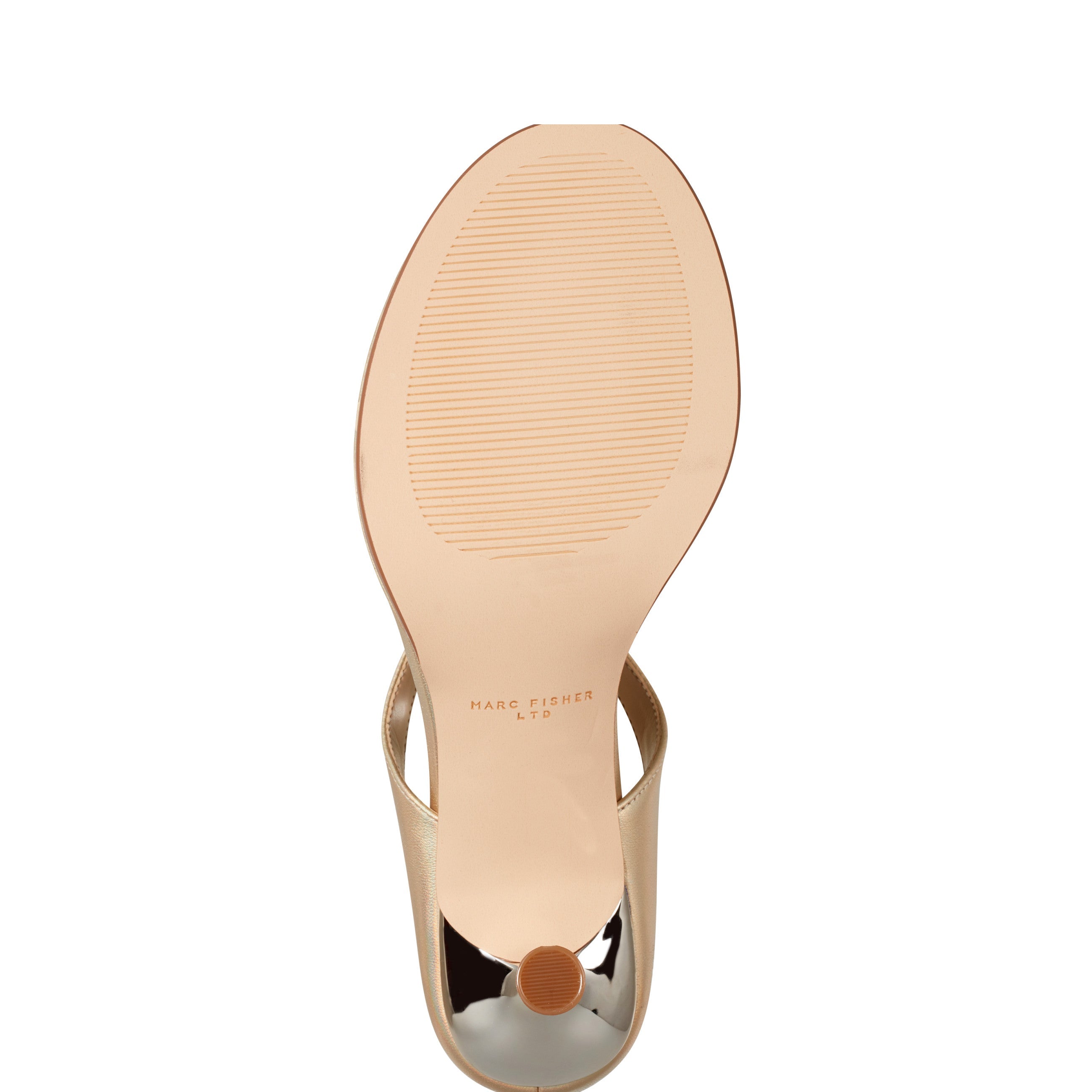 Marc Fisher Alonde Heeled Slide Sandal | Platino Leather
