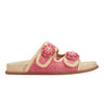 Marc Fisher Valena Woven Footbed Sandal | Pink Raffia