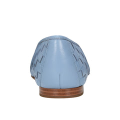 Marc Fisher Damaria Woven Flat | Blue Leather