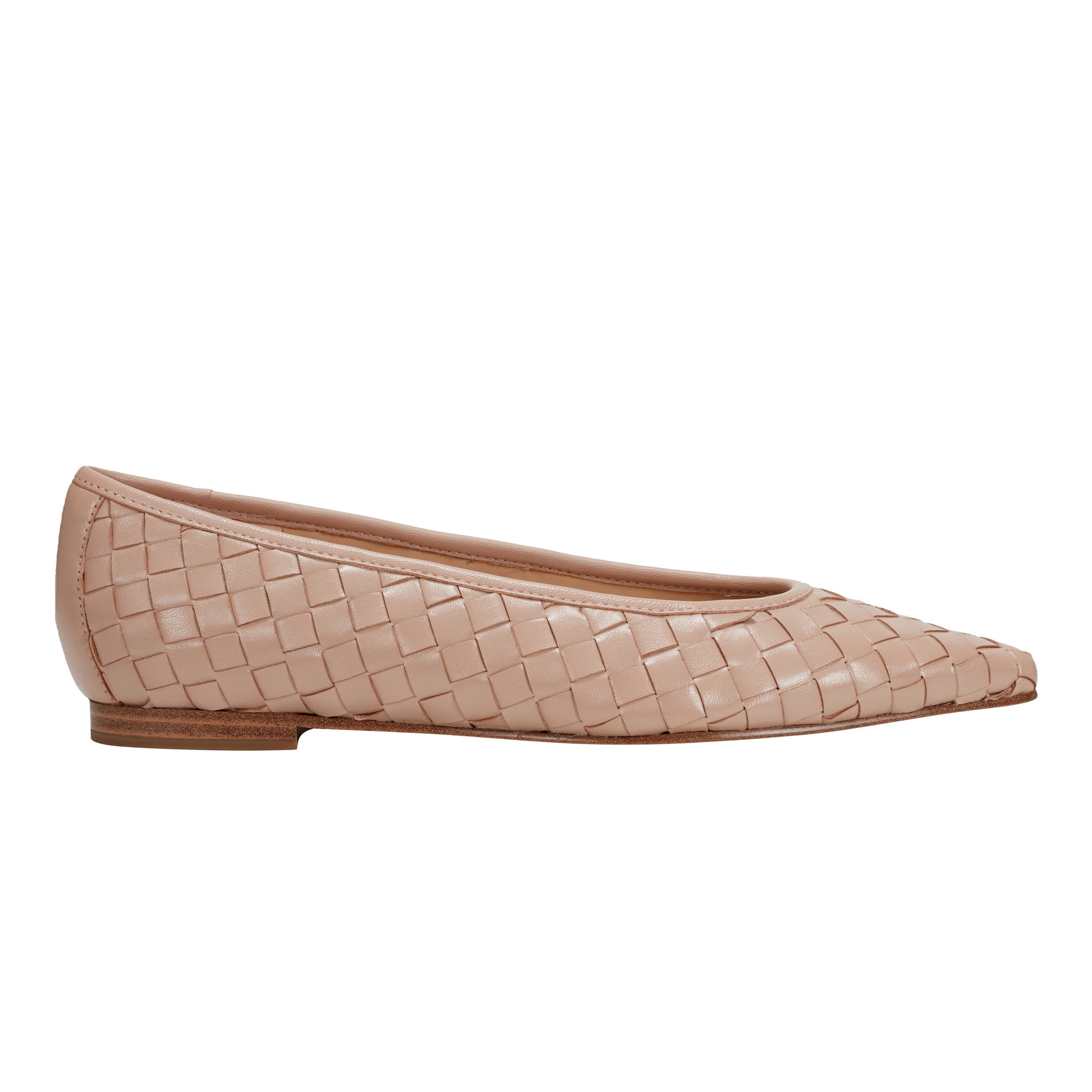 Marc Fisher Damaria Woven Flat | Natural Leather