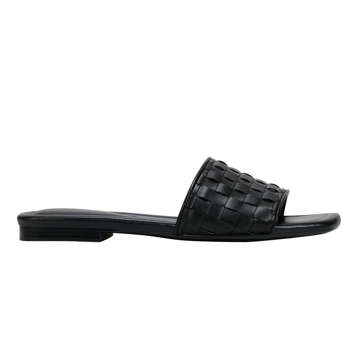 Marc Fisher Lecee Woven Flat Sandal | Black
