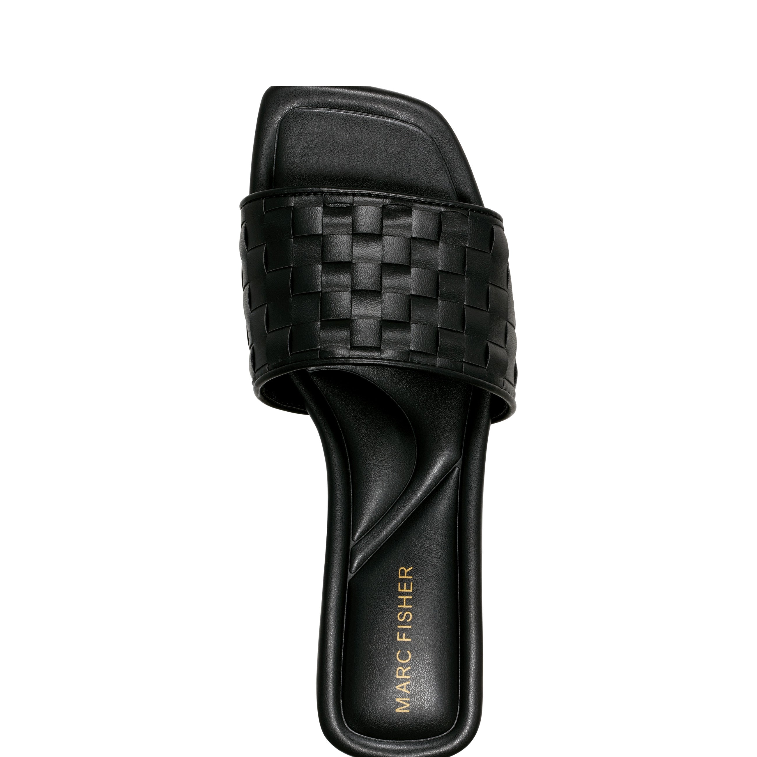 Marc Fisher Lecee Woven Flat Sandal | Black