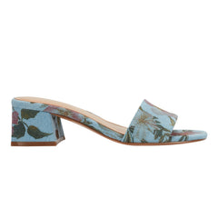 Marc Fisher Olysa Slide Dress Sandal | Blue Floral