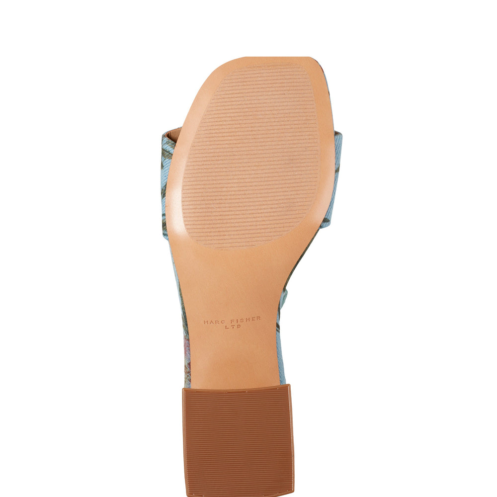 Marc Fisher Olysa Slide Dress Sandal | Blue Floral