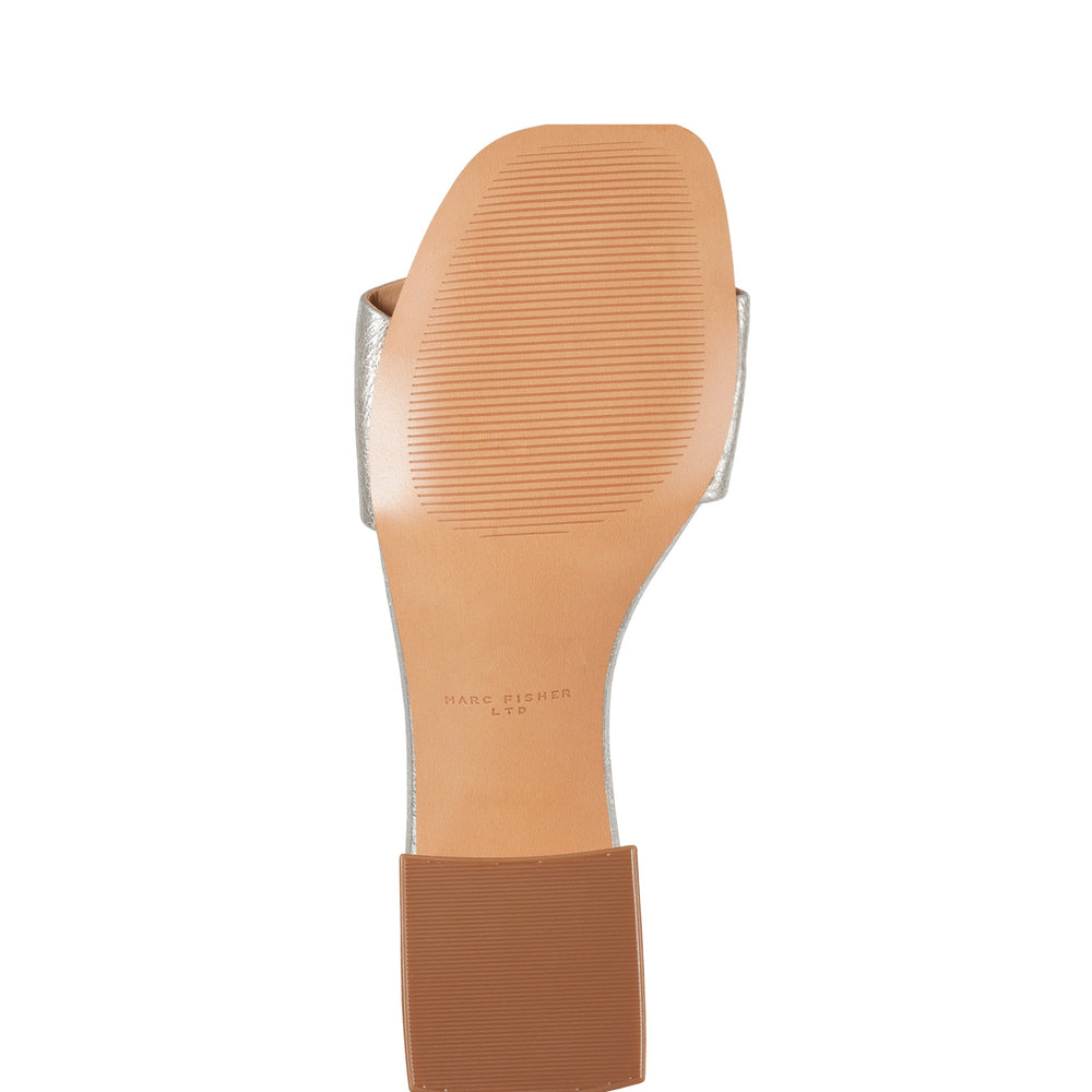 Marc Fisher Olysa Slide Dress Sandal | Platino Leather
