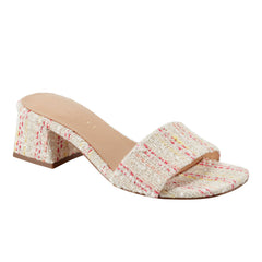 Marc Fisher Olysa Slide Dress Sandal | Red/Cream Stripe