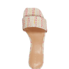 Marc Fisher Olysa Slide Dress Sandal | Red/Cream Stripe