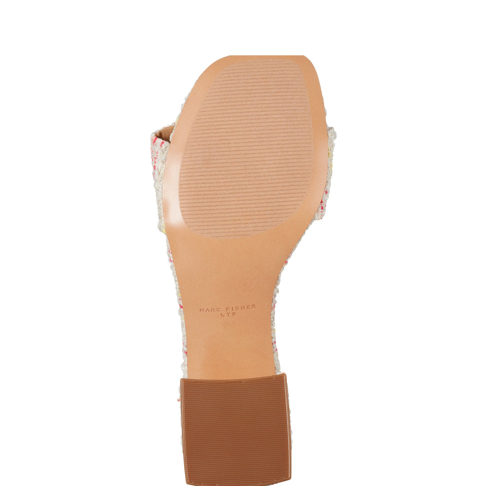 Marc Fisher Olysa Slide Dress Sandal | Red/Cream Stripe