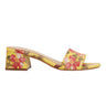 Marc Fisher Olysa Slide Dress Sandal | Yellow Floral