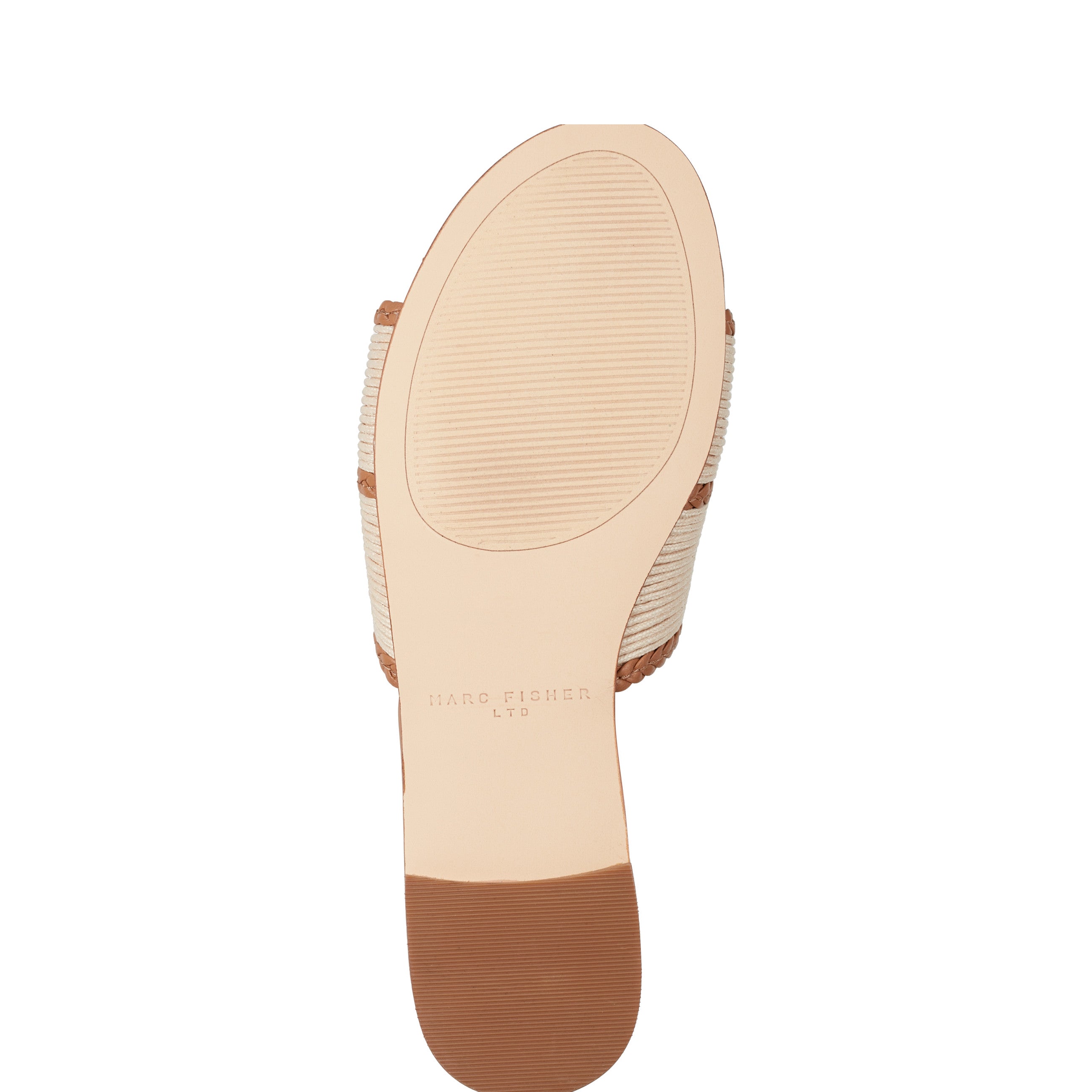 Marc Fisher Zuri Flat Slide Sandal | Natural/Brown