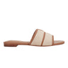 Marc Fisher Zuri Flat Slide Sandal | Natural/Brown