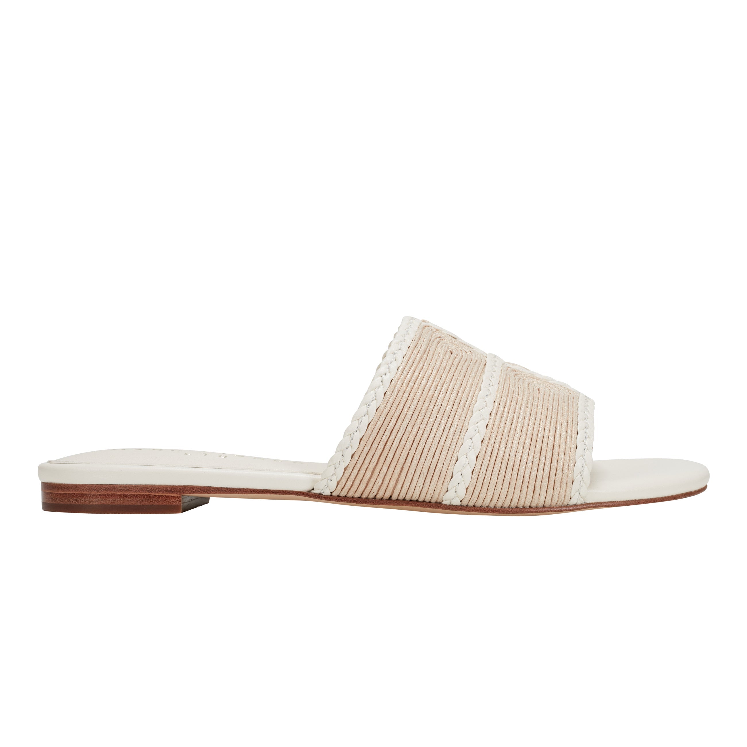 Marc Fisher Zuri Flat Slide Sandal | Natural/White