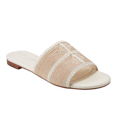 Marc Fisher Zuri Flat Slide Sandal | Natural/White