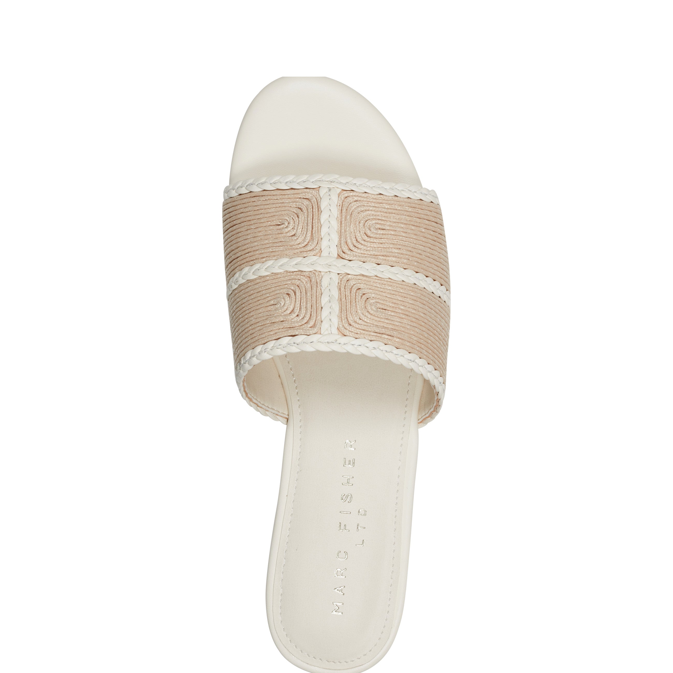 Marc Fisher Zuri Flat Slide Sandal | Natural/White