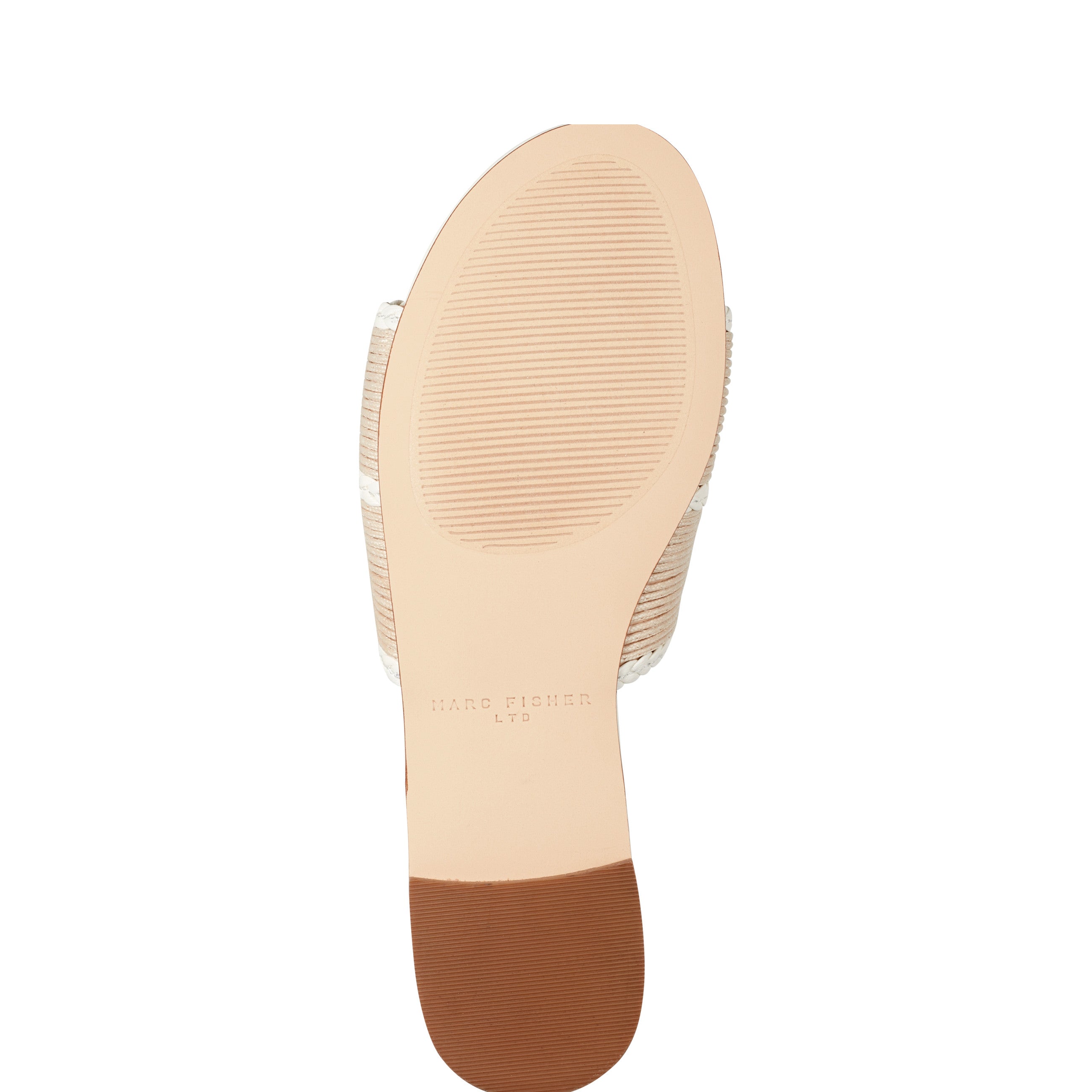 Marc Fisher Zuri Flat Slide Sandal | Natural/White