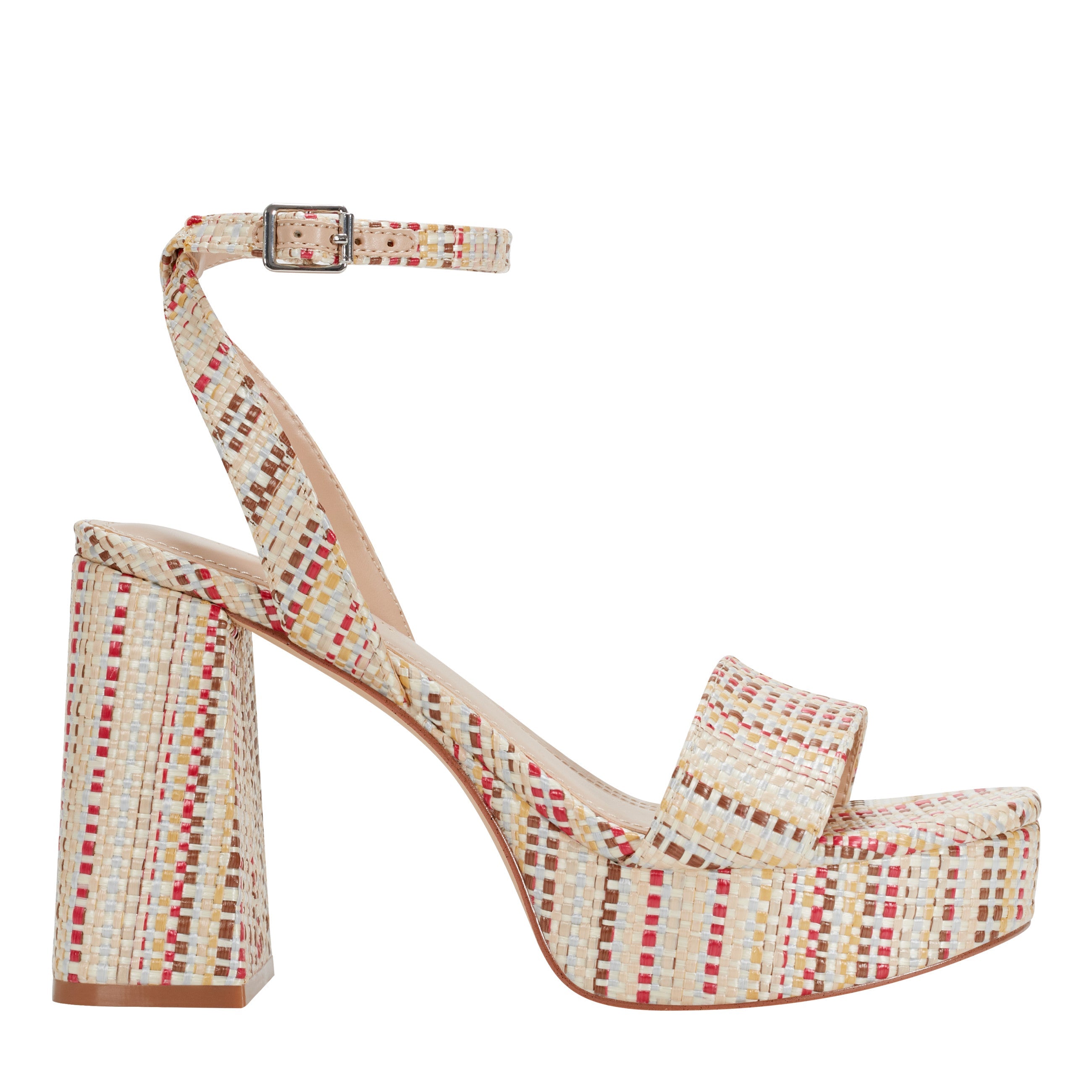 Marc Fisher Sadel Platform Sandal | Multi Raffia