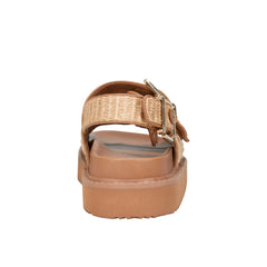 Marc Fisher Agenda Footbed Sandal | Natural Raffia