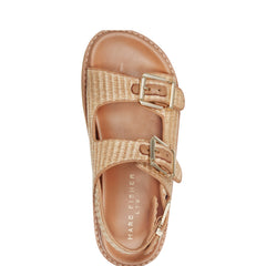 Marc Fisher Agenda Footbed Sandal | Natural Raffia