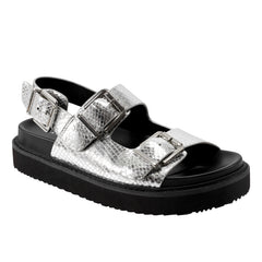 Marc Fisher Agenda Footbed Sandal | Silver