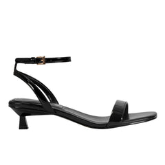 Marc Fisher Alona Ankle Strap Sandal | Black Patent Leather