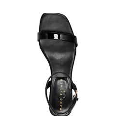 Marc Fisher Alona Ankle Strap Sandal | Black Patent Leather