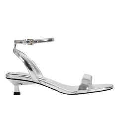 Marc Fisher Alona Ankle Strap Sandal | Silver Leather