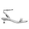 Marc Fisher Alona Ankle Strap Sandal | Silver Leather